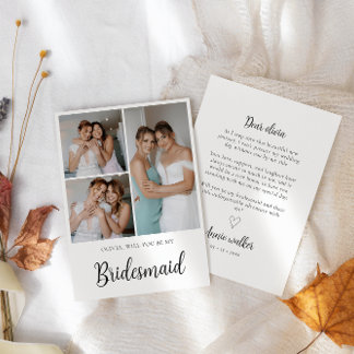 Tarjeta de propuesta de foto de Bridesmaid Strip 3