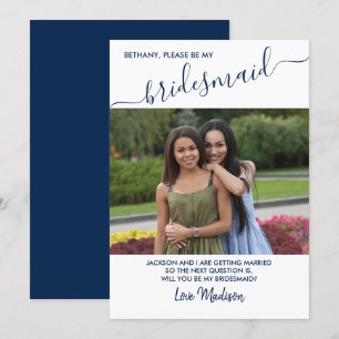 Tarjeta de propuesta de fotografía azul y blanca d