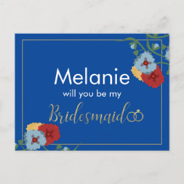 Tarjeta de propuesta de frontera de flor mexicana 