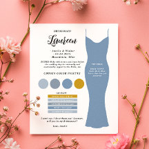 Tarjeta de propuesta de información de dama de hon