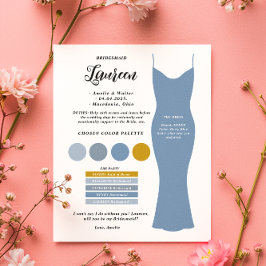 Tarjeta de propuesta de información de dama de hon