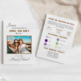 Tarjeta de propuesta de la dama de honor