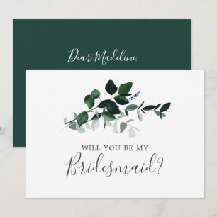 Tarjeta de propuesta de la dama de honor de Emeral