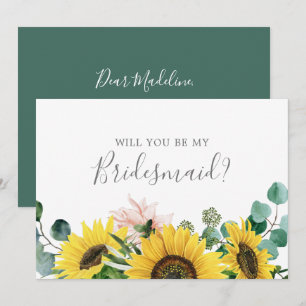 Tarjeta de propuesta de la dama de honor de la dam