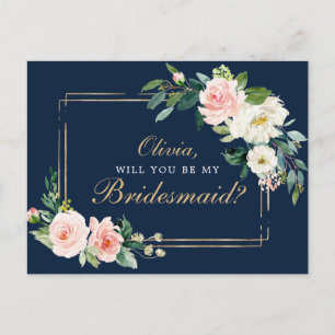 Tarjeta de propuesta de la dama de honor de la Mar