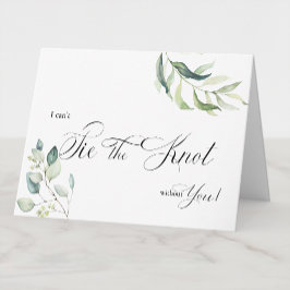 Tarjeta de propuesta de la dama de honor de la veg
