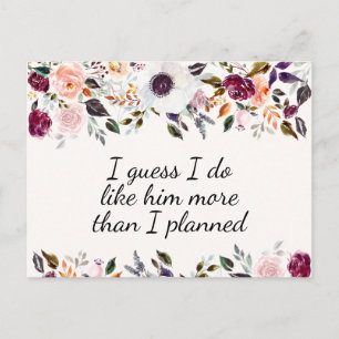 Tarjeta de propuesta de la dama de honor floral de
