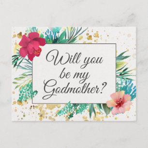Tarjeta de propuesta de la flor dorada negrita