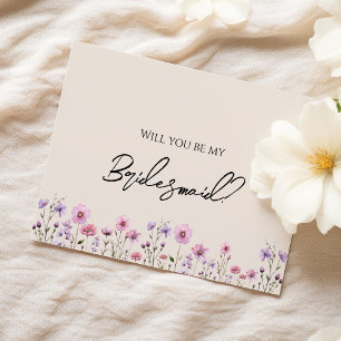 Tarjeta de propuesta de la moderna Boda de Flores 