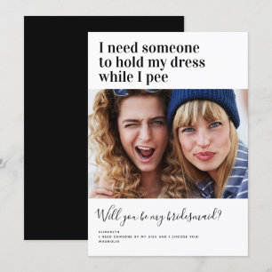 Tarjeta de propuesta de la moderna foto de Humor d