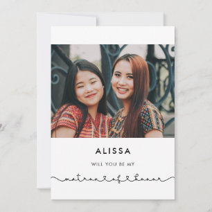 Tarjeta de propuesta de madrina de honor linda