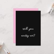 Tarjeta de propuesta de matrimonio sofisticada y d