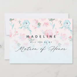 Tarjeta de propuesta de Matrón floral de honor de