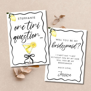 Tarjeta de propuesta de moda Lemon Drop Martini Br