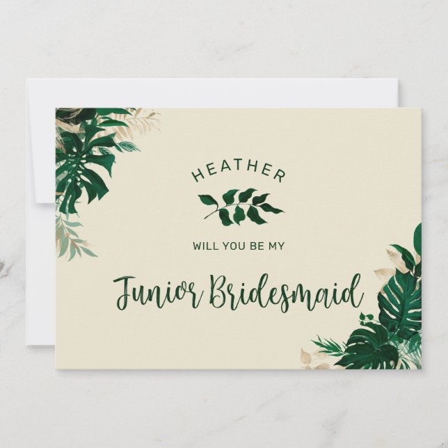 Tarjeta de propuesta de moda para el tema tropical (Anverso)