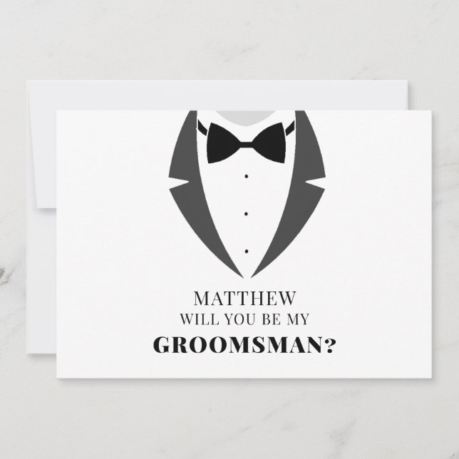 Tarjeta De Propuesta De Padrino De Boda (Anverso)