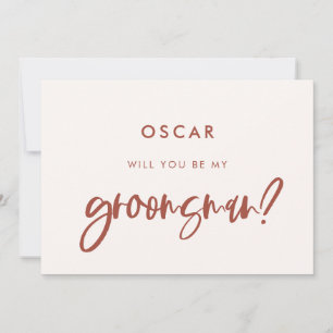 Tarjeta de propuesta de padrino de boda elegante m