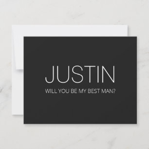 Tarjeta de propuesta de padrino de boda moderna ne