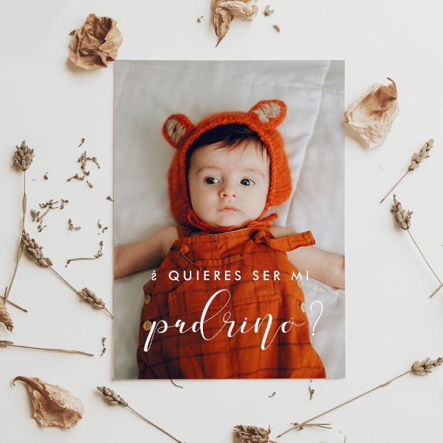 Tarjeta de propuesta de padrino Elegant Quieres se (Subido por el creador)