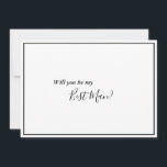 Tarjeta de propuesta de padrino elegante moderna<br><div class="desc">Esta tarjeta de propuesta de padrino elegante moderna es perfecta para su boda minimalista moderna. Este diseño presenta caligrafía simple negra con un fondo neutral blanco para combinar con su boda clásica tradicional o boda boho minimalista en primavera, verano, otoño o invierno. Por favor, no dude en hacernos saber si...</div>