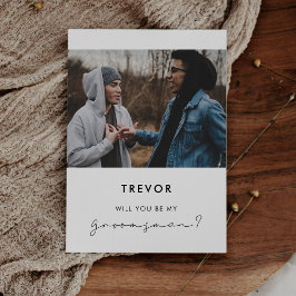 Tarjeta de propuesta de padrino minimalista manusc