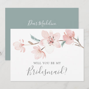 Tarjeta de propuesta de Primavera con flores de ce