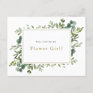 tarjeta de propuesta de "¿Serás mi dama de flores?