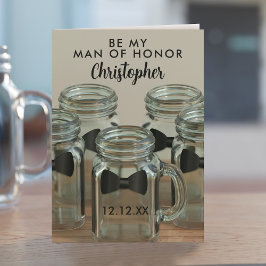 Tarjeta de propuesta de solicitud de hombre de hon