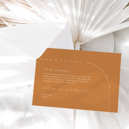 Tarjeta de propuesta de Terracotta Elegante Arco B