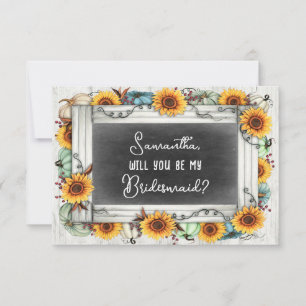 Tarjeta de propuesta del partido de novias Sunflow