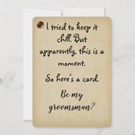Tarjeta de propuesta divertida para Groomsman