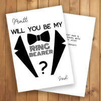 Tarjeta de propuesta en blanco y negro para el por