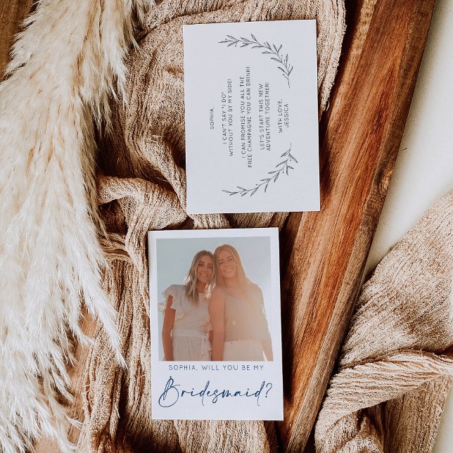 Tarjeta de propuesta mínima de la dama de honor co (Subido por el creador)