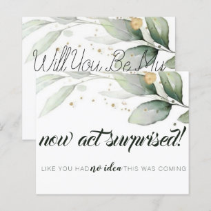 Tarjeta de propuesta mínima para Eucalyptus Brides