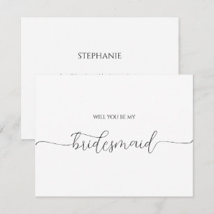 Tarjeta de propuesta Mínima Simple Script Bridesma