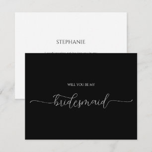 Tarjeta de propuesta Mínima Simple Script Bridesma