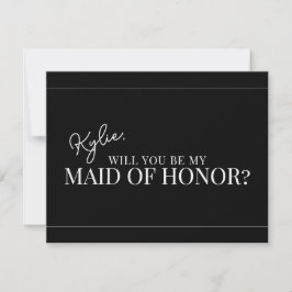 Tarjeta de propuesta moderna de doncella de honor