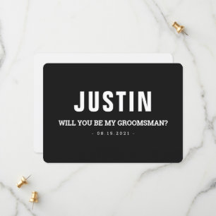 Tarjeta de propuesta moderna en negro y blanco par