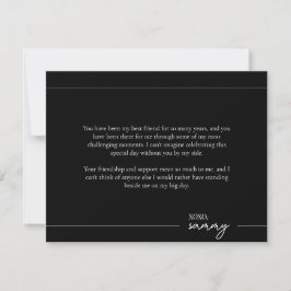 Tarjeta de propuesta moderna para la dama de honor