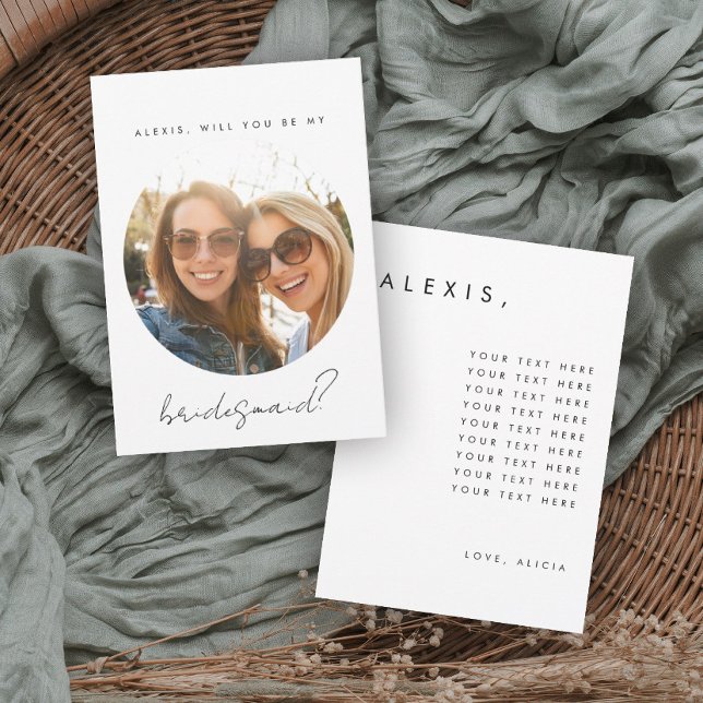 Tarjeta de propuesta para dama de honor (Subido por el creador)