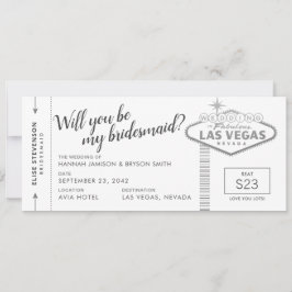 Tarjeta de propuesta para dama de honor Black Whit