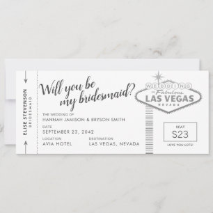 Tarjeta de propuesta para dama de honor Black Whit