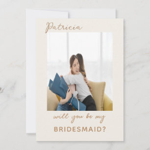 Tarjeta de propuesta para dama de honor delicada e