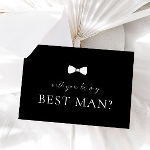 Tarjeta de propuesta para el mejor hombre negro mi