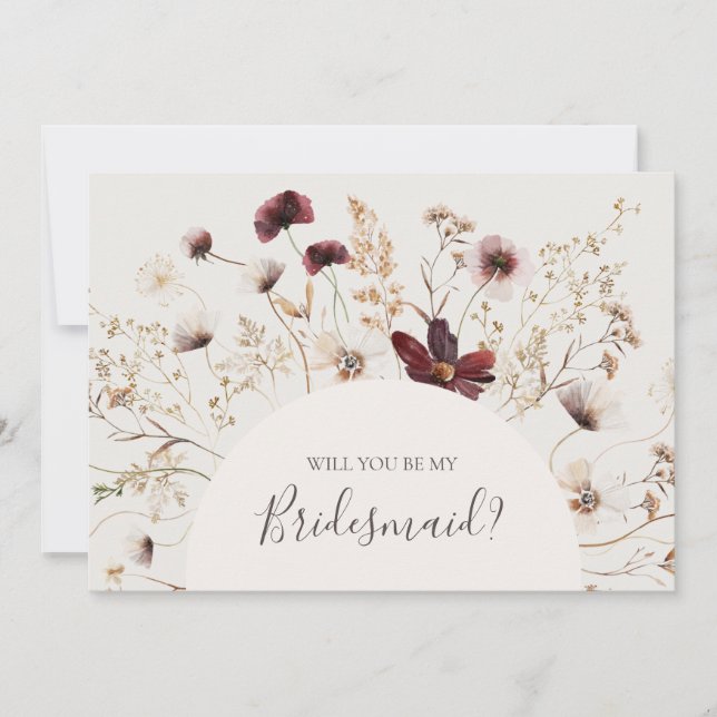 Tarjeta de propuesta para la criada de honor de Bu (Anverso)