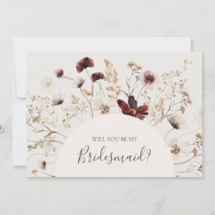 Tarjeta de propuesta para la criada de honor de Bu