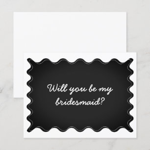 Tarjeta de propuesta para la dama de honor con ond