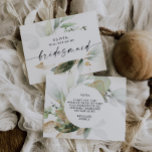 Tarjeta de propuesta para la dama de honor Gold Gr<br><div class="desc">Haz la pregunta con esta preciosa carta! Edite fácilmente el nombre y el mensaje en la parte posterior - ¡luego añada al carrito! Este elegante diseño cuenta con un suave ramo acuático de eucaliptos, vegetación y adornos dorados. Haga clic en el botón Personalizar y "Haga clic para más personalizares" para...</div>