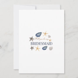 Tarjeta de propuesta para la dama de honor Tropica