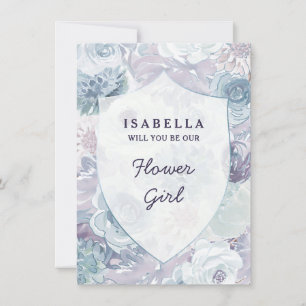 Tarjeta de propuesta para niña de las flores con c